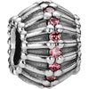 (RETIRED) PANDORA Silver Bead with Facet of Salmon CZ (RETIRED) PANDORA Silver Bead with Facet of Salmon CZ