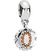 (RETIRED) PANDORA Silver Bead Hanging Number 0 in Garnets (RETIRED) PANDORA Silver Bead Hanging Number 0 in Garnets