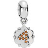(RETIRED) PANDORA Silver Bead Hanging Number 4 in Garnets (RETIRED) PANDORA Silver Bead Hanging Number 4 in Garnets