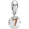 (RETIRED) PANDORA Silver Bead Hanging Number 7 in Garnets (RETIRED) PANDORA Silver Bead Hanging Number 7 in Garnets