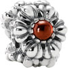 Pandora Silver Birthstone Bead January Garnet Pandora Silver Birthstone Bead January Garnet