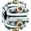 (RETIRED) PANDORA Silver and 14ct Gold Clip Brown CZ (RETIRED) PANDORA Silver and 14ct Gold Clip Brown CZ