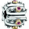 (RETIRED) PANDORA Silver and 14ct Gold Clip Salmon CZ (RETIRED) PANDORA Silver and 14ct Gold Clip Salmon CZ