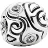 (RETIRED) PANDORA Oversize Silver Bead with Cubic Zirconia (RETIRED) PANDORA Oversize Silver Bead with Cubic Zirconia