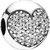PANDORA Silver Heart Pave CZ Clip PANDORA Silver Heart Pave CZ Clip