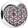 Pandora Silver Heart Pave CZ Clip (NEW)