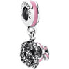 Pandora Bead Hanging Bridal Bouguet Charm Pink Enamel (NEW)