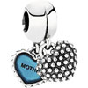 PANDORA Mother and Son Hanging Charm Blue Enamel PANDORA Mother and Son Hanging Charm Blue Enamel