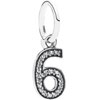 PANDORA "6" Hanging Charm PANDORA "6" Hanging Charm