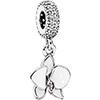 PANDORA White Orchid Hanging Charm (NEW) PANDORA White Orchid Hanging Charm (NEW)