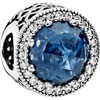 PANDORA Moonlight Blue Radiant Hearts Openwork Charm PANDORA Moonlight Blue Radiant Hearts Openwork Charm