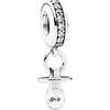 PANDORA Shimmering Pacifier Hanging Charm PANDORA Shimmering Pacifier Hanging Charm