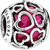 PANDORA Cerise Encased In Love Charm PANDORA Cerise Encased In Love Charm
