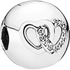 PANDORA Interlocked Hearts Fixed Clip (NEW) PANDORA Interlocked Hearts Fixed Clip (NEW)