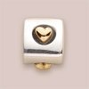 Bead with Gold Love Hearts Bead with Gold Love Hearts