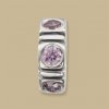 Gem Bead with Pink Cubic Zirconia
