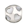 Bead with White Hearts of Mother of Pearl Bead with White Hearts of Mother of Pearl