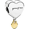 PANDORA Key Two Hearts Charm (NEW) PANDORA Key Two Hearts Charm (NEW)