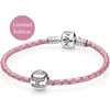 (LIMITED EDITION) Pink Single Leather Bracelet with Hope Bead (LIMITED EDITION) Pink Single Leather Bracelet with Hope Bead