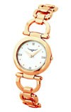 (RETIRED) Kimberley Rose Gold Plated Watch White Dial w G/P Band (RETIRED) Kimberley Rose Gold Plated Watch White Dial w G/P Band