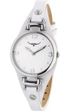 (RETIRED) Erina Watch Stainless Steel with White Leather (RETIRED) Erina Watch Stainless Steel with White Leather